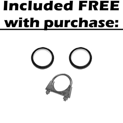 Northeastern Exhaust | Stainless Steel Exhaust Resonator Pipe Assembly Compatible for Lexus ES300 1997-1998 3.0L | Toyota Camry 1997-2001 3.0L | Toyota Solara 1999-2003 3.0L | Free Gaskets and Clamp Included