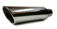 Universal Rolled Edge Angle Cut Exhaust Tip (2.5" Inlet, 4" Outlet, 18" Length)