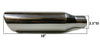 Universal Rolled Edge Angle Cut Exhaust Tip (2.5" Inlet, 4" Outlet, 18" Length)