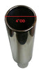 Universal Rolled Edge Angle Cut Exhaust Tip (2.5" Inlet, 4" Outlet, 18" Length)