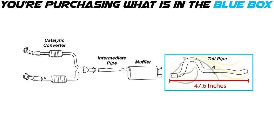1999-2004 Ford Mustang 3.8L 3.9L Exhaust Tail Pipe