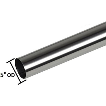 Colt Exhaust Universal Straight Exhaust Pipe Part (5" inch OD/ID x 5' Feet Long - 5" Exhaust Pipe)