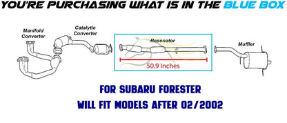 Exhaust Resonator Pipe for 2002-2005 Subaru Forester/Impreza 2.5L | 2005 Saab 9-2x 2.5L