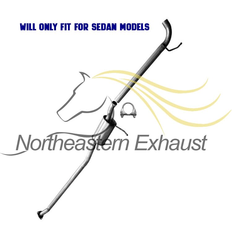 2003-2005 Honda Accord 2.4L Exhaust Resonator Pipe & Muffler - SEDAN