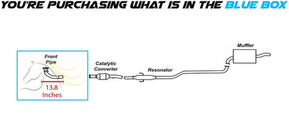 Exhaust Pipe for 1998-2002 Toyota Corolla and Chevrolet Prizm 1.8L