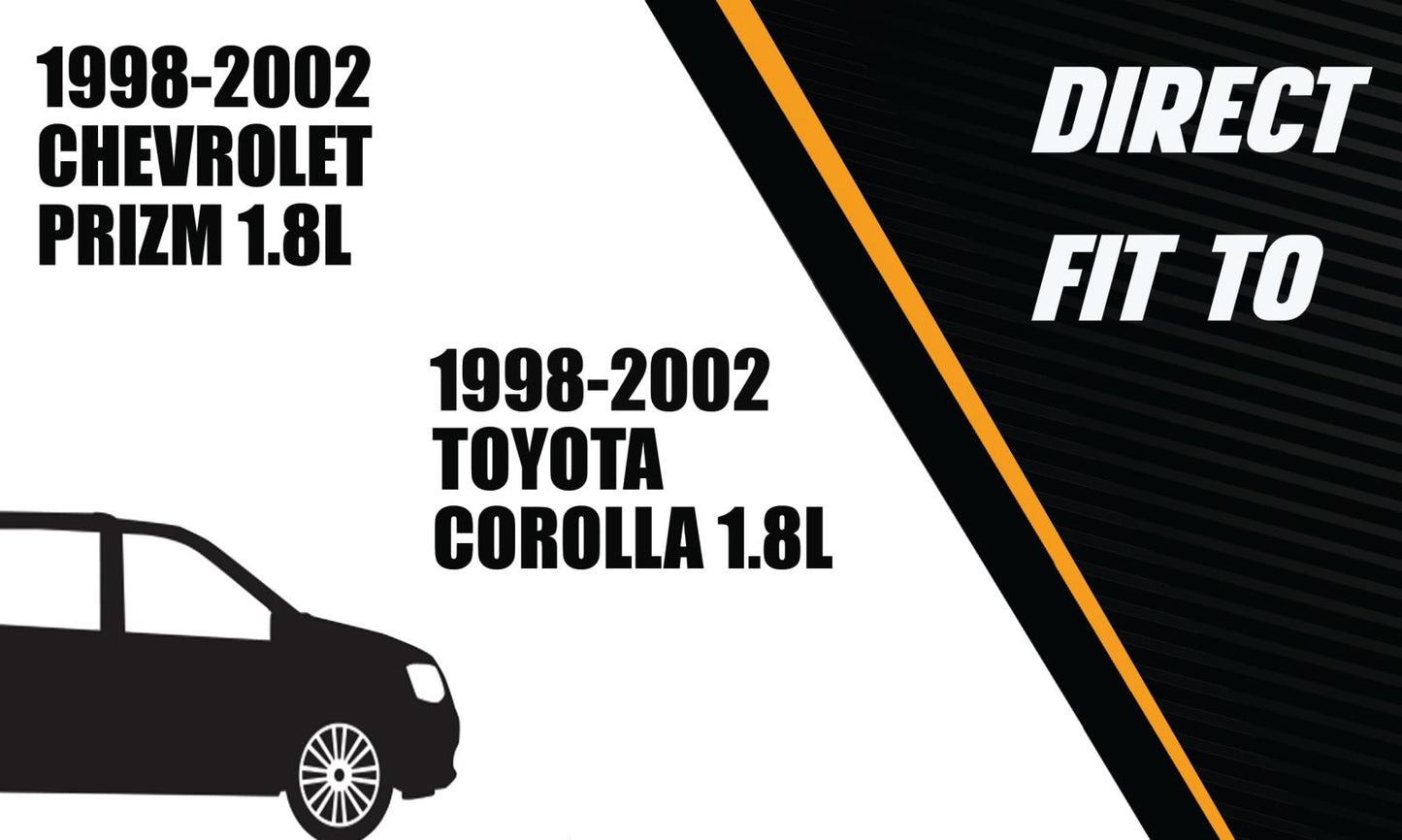 Exhaust Pipe for 1998-2002 Toyota Corolla and Chevrolet Prizm 1.8L