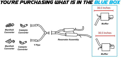 2009-2011 Infiniti G37 3.7L Sedan Pair of Mufflers Exhaust System Kit