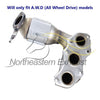 Pair of Catalytic Converter for 2007-2009 Lexus RX350 | 2008-2013 Toyota Highlander | 2007-2010 Toyota Sienna 3.5L