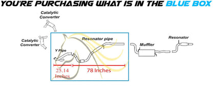 Northeastern Exhaust | Stainless Steel Exhaust Y-Pipe, Resonator Pipe Compatible for Dodge Grand Caravan 2008-2010 4.0L | Include Clamps and Gaskets