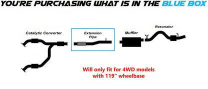 2014-2018 Chevrolet/GMC Silverado/Sierra 1500 4.3/3.5L Exhaust Pipe | 4WD with 119" Wheelbase
