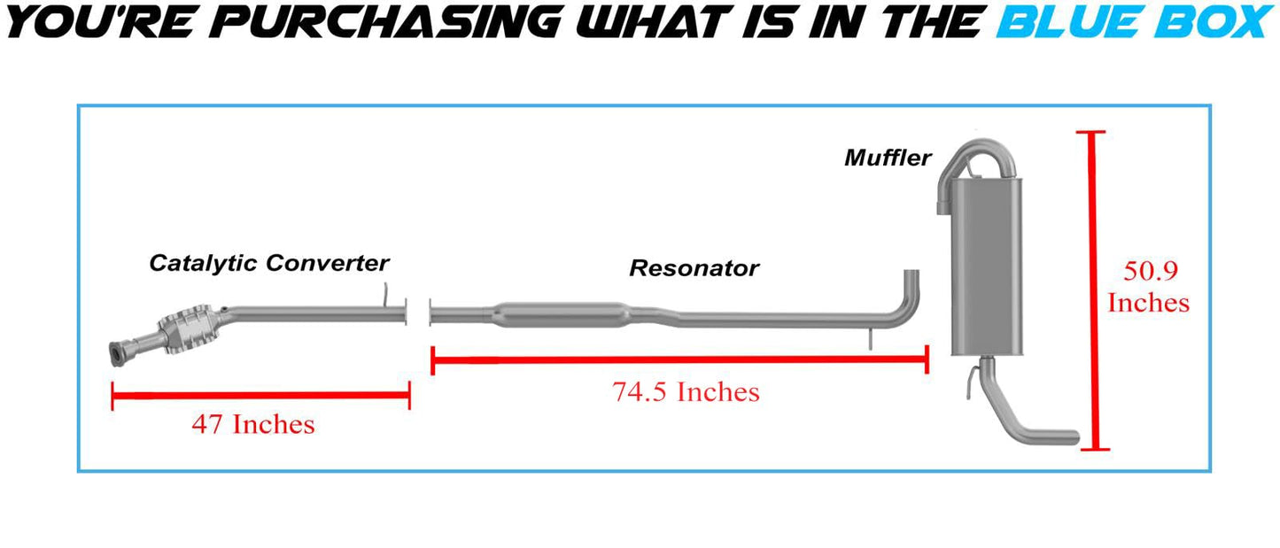 2007-2009 Chevrolet Equinox/Pontiac Torrent 3.4L Catalytic Converter, Resonator & Muffler