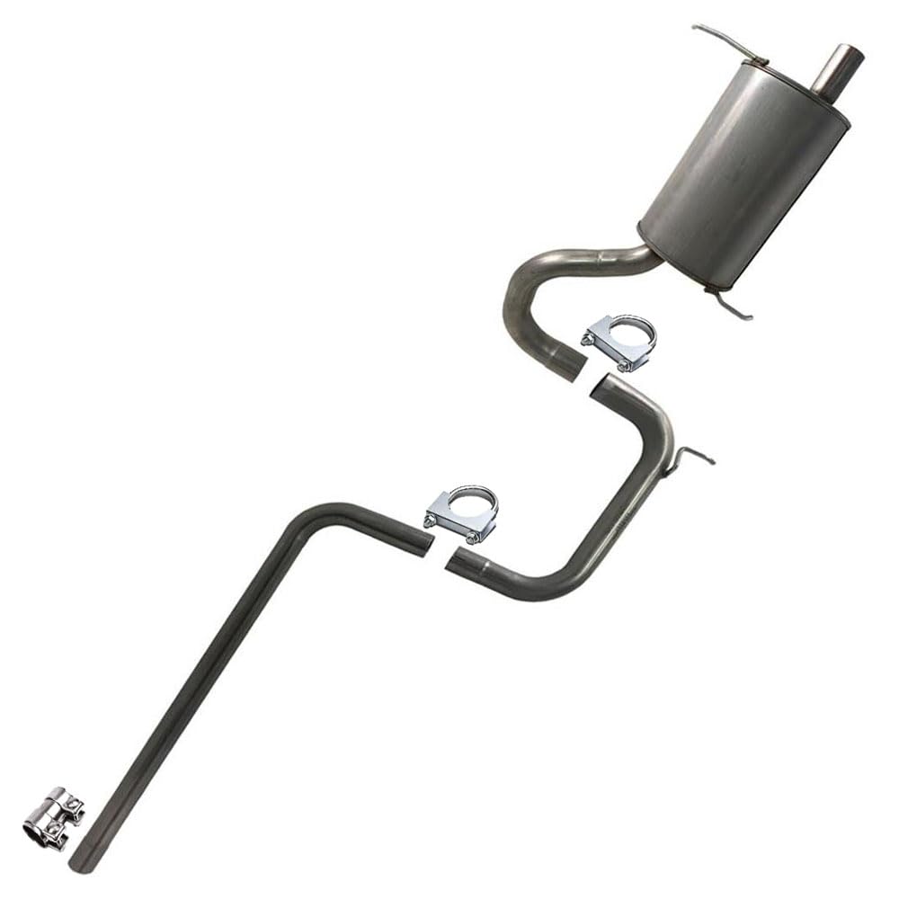 Northeastern Exhaust | Stainless Steel Resonator Muffler Exhaust System Kit Compatible for 2001-2010 Chrysler PT Cruiser 2.4L | Free Clamps and Sleeve Included | Automotive Replacement Part