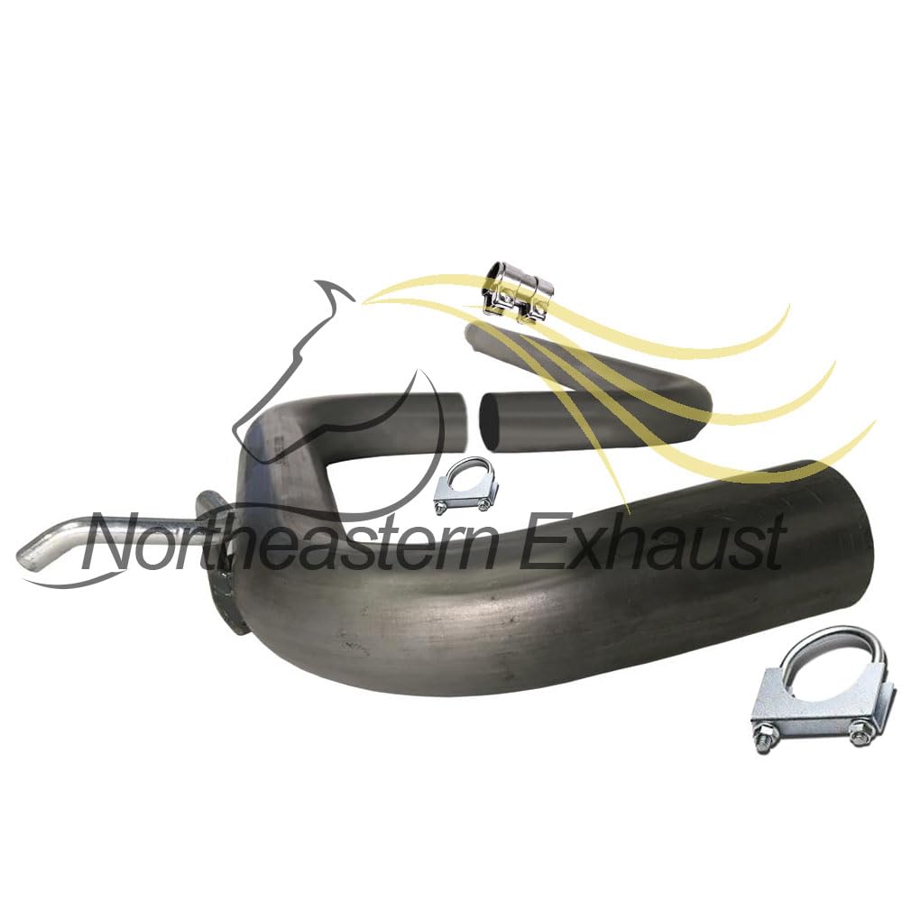 Northeastern Exhaust | Stainless Steel Resonator Muffler Exhaust System Kit Compatible for 2001-2010 Chrysler PT Cruiser 2.4L | Free Clamps and Sleeve Included | Automotive Replacement Part
