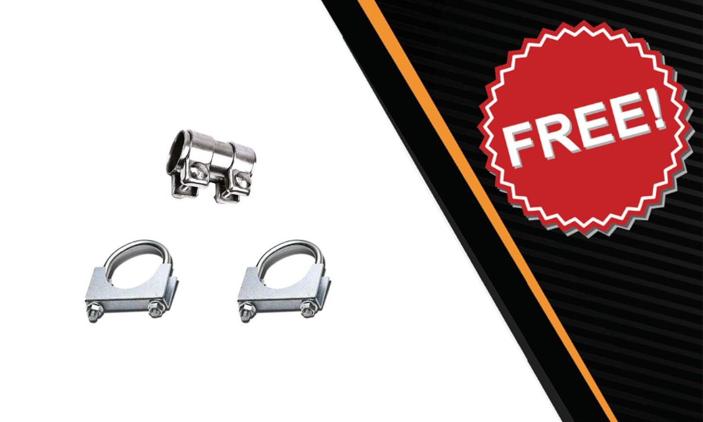Northeastern Exhaust | Stainless Steel Resonator Muffler Exhaust System Kit Compatible for 2001-2010 Chrysler PT Cruiser 2.4L | Free Clamps and Sleeve Included | Automotive Replacement Part
