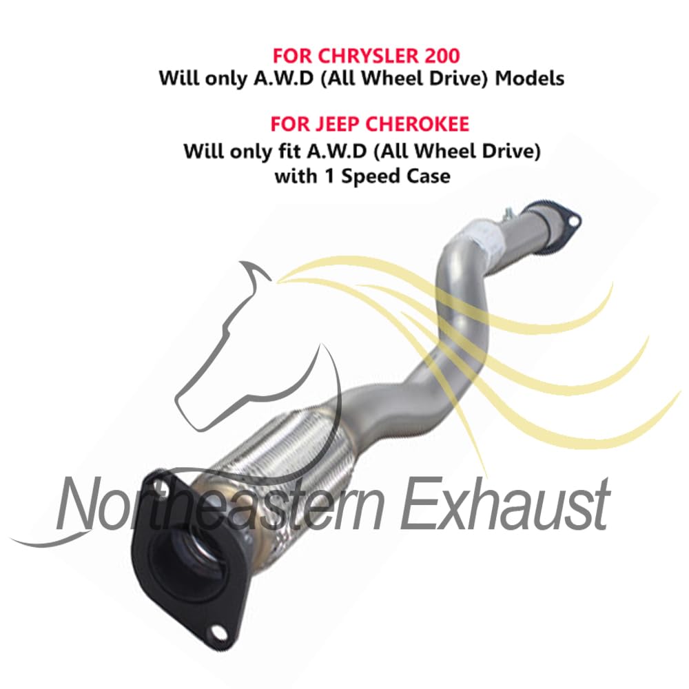 2014-2018 Jeep Cherokee 3.2L | 2015-2017 Chrysler 200 3.6L A.W.D Exhaust Front Pipe