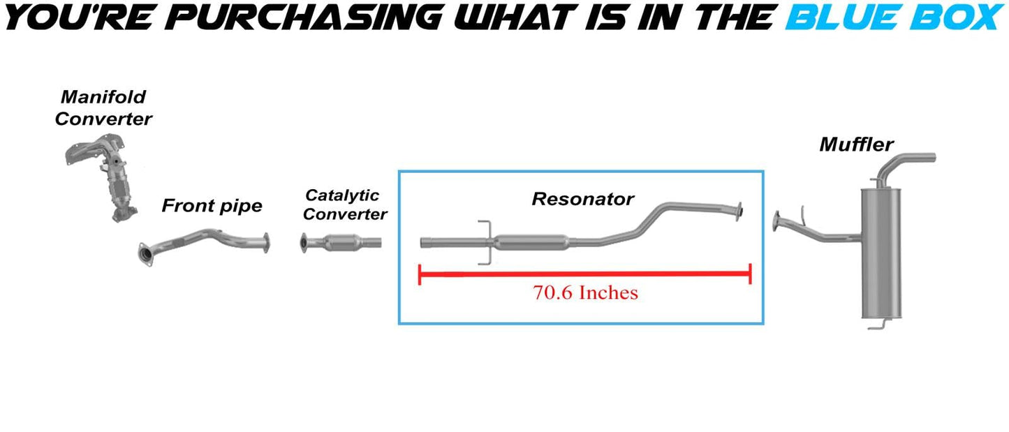 2005-2010 Scion TC 2.4L Exhaust Resonator Pipe