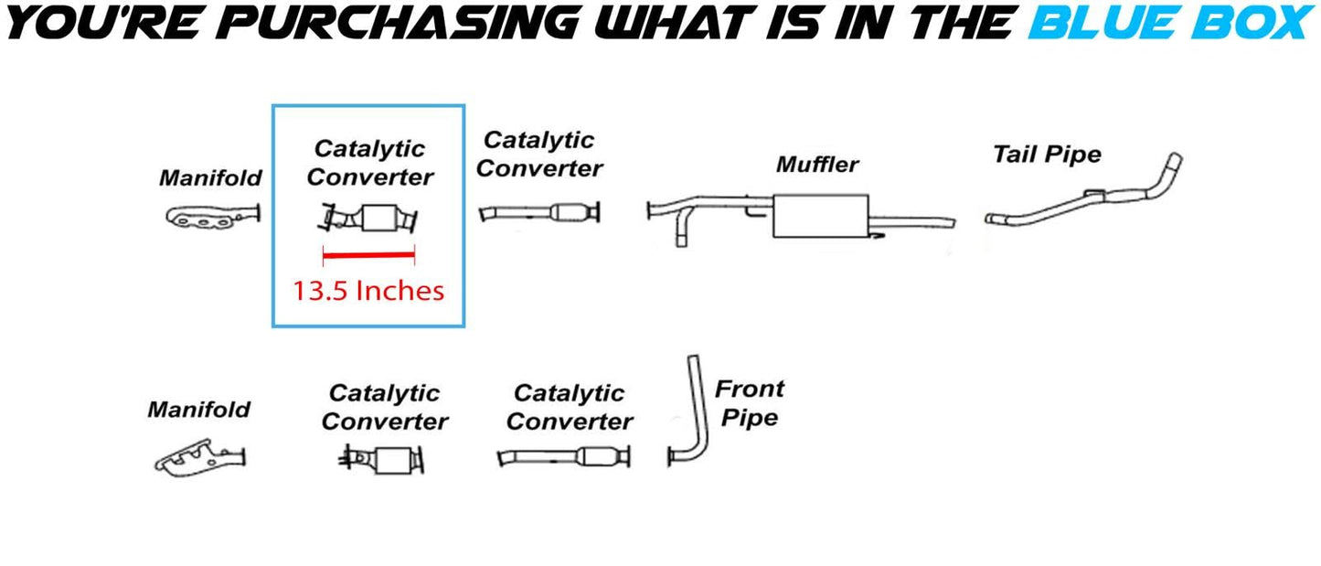 Passenger-side Catalytic Converter for 2012-2017 Nissan NV1500/2500/3500 and 2009-2012 Suzuki Equator 4.0L