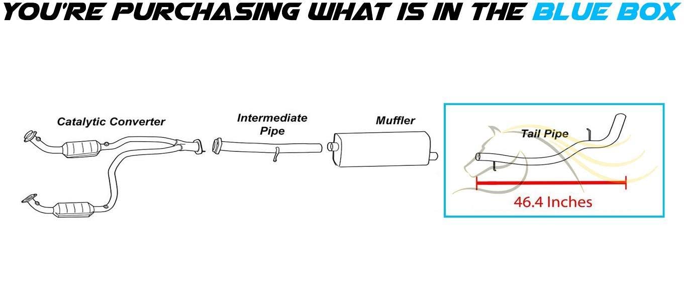 Exhaust Tail Pipe for 2002-2006 Chevrolet Avalanche 1500 5.3L | 01-2006 Suburban 1500 5.3L| 01-06 Tahoe 4.8L, 5.3L
