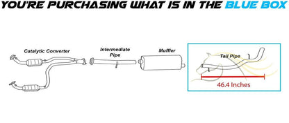Exhaust Tail Pipe for 2002-2006 Chevrolet Avalanche 1500 5.3L | 01-2006 Suburban 1500 5.3L| 01-06 Tahoe 4.8L, 5.3L
