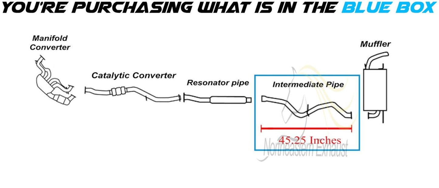 Exhaust Pipe for 2012-2017 Subaru Impreza, Crosstrek and XV Crosstrek 2.0L