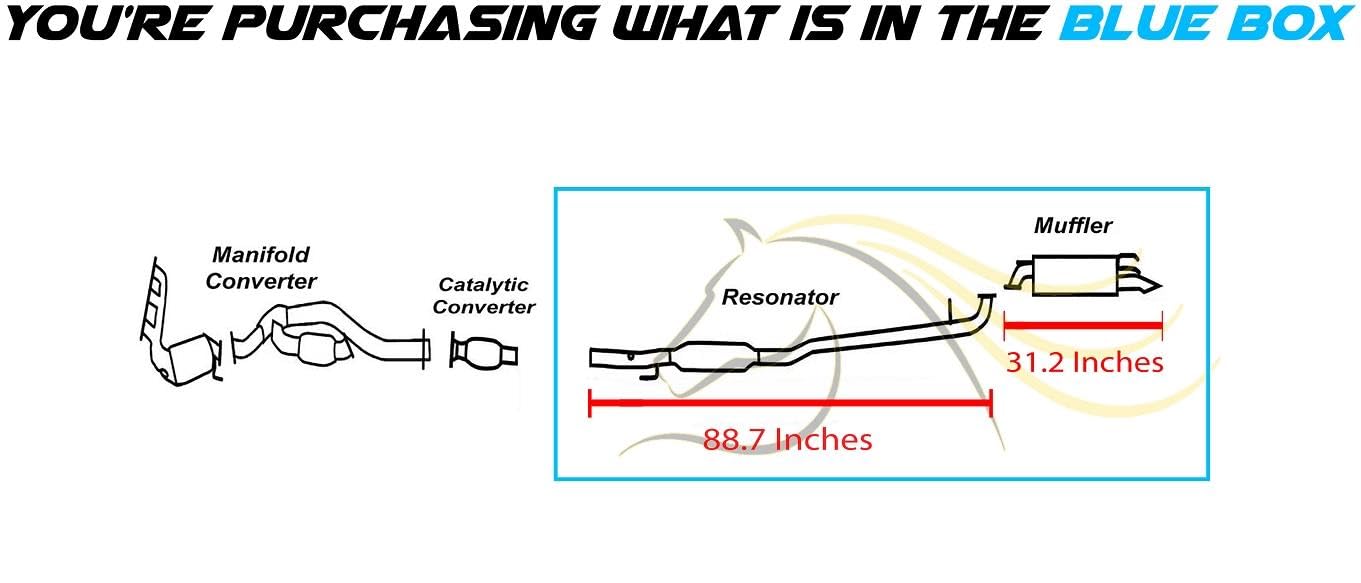 2000-2004 Toyota Avalon 3.0L Resonator Pipe and Muffler Exhaust