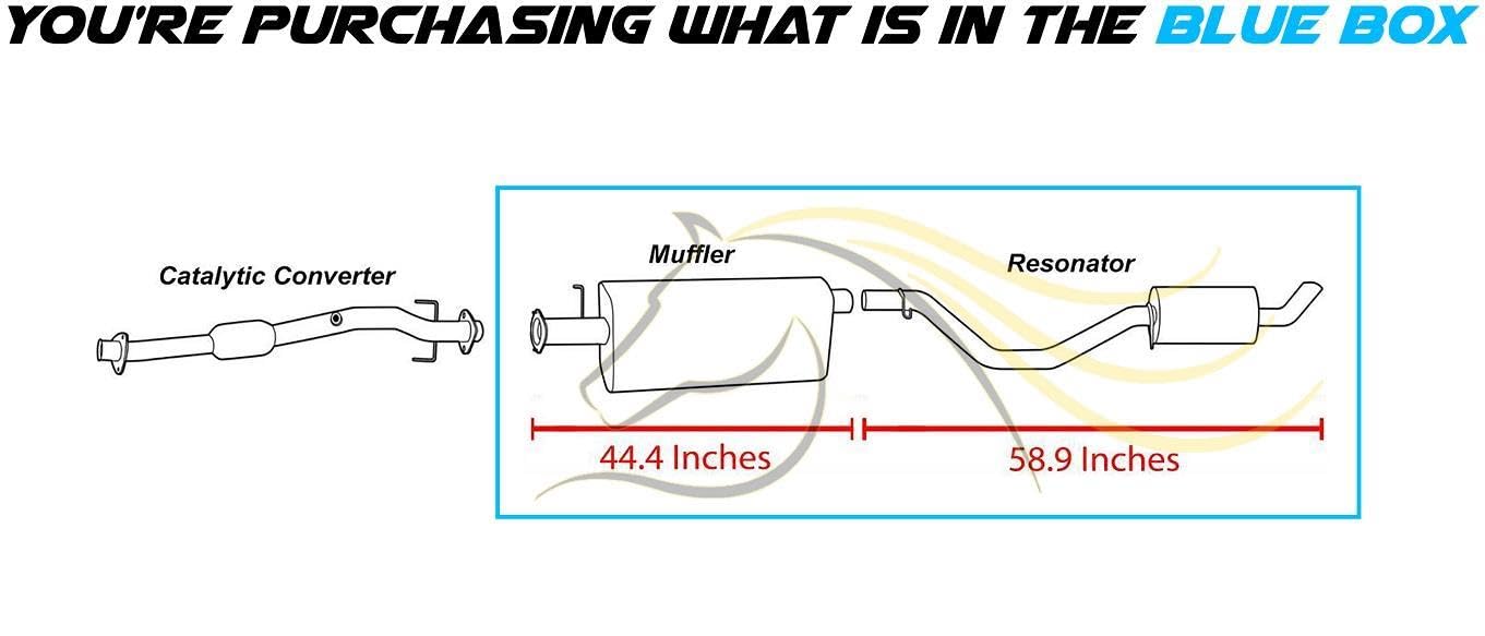 Exhaust Mufflers for 2002-2005 Chevrolet Trailblazer EXT and Isuzu Ascender 4.2L 5.3L