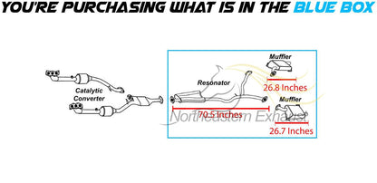 2008-2009 Subaru Tribeca 3.6L Resonator Y-Pipe, Mufflers Exhaust System Kit