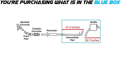 2006-2008 Hyundai Sonata 2.4L Intermediate Pipe and Muffler Exhaust