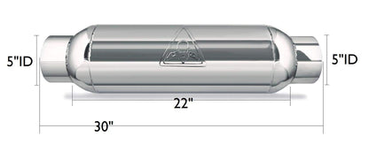 Universal Muffler/Resonator 5" ID Performance Turbine