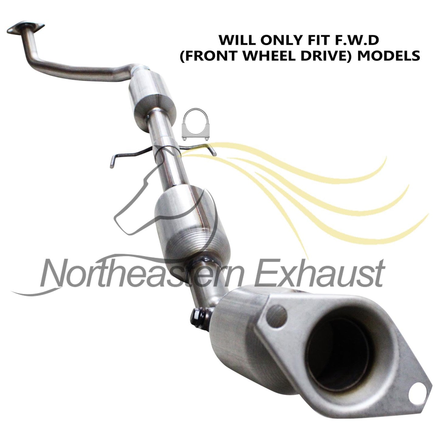Catalytic Converter with Resonator for 2003-2008 Pontiac Vibe, Toyota Corolla and Matrix 1.8L