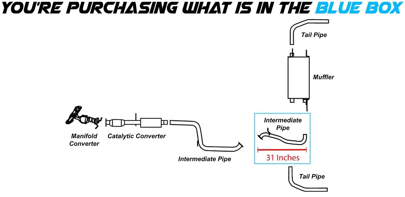 2010-2013 Mazda 3 2.0L 2.3L 2.5L Exhaust Pipe - Rear