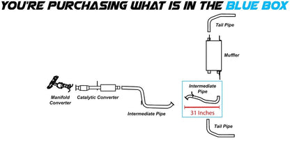 2010-2013 Mazda 3 2.0L 2.3L 2.5L Exhaust Pipe - Rear