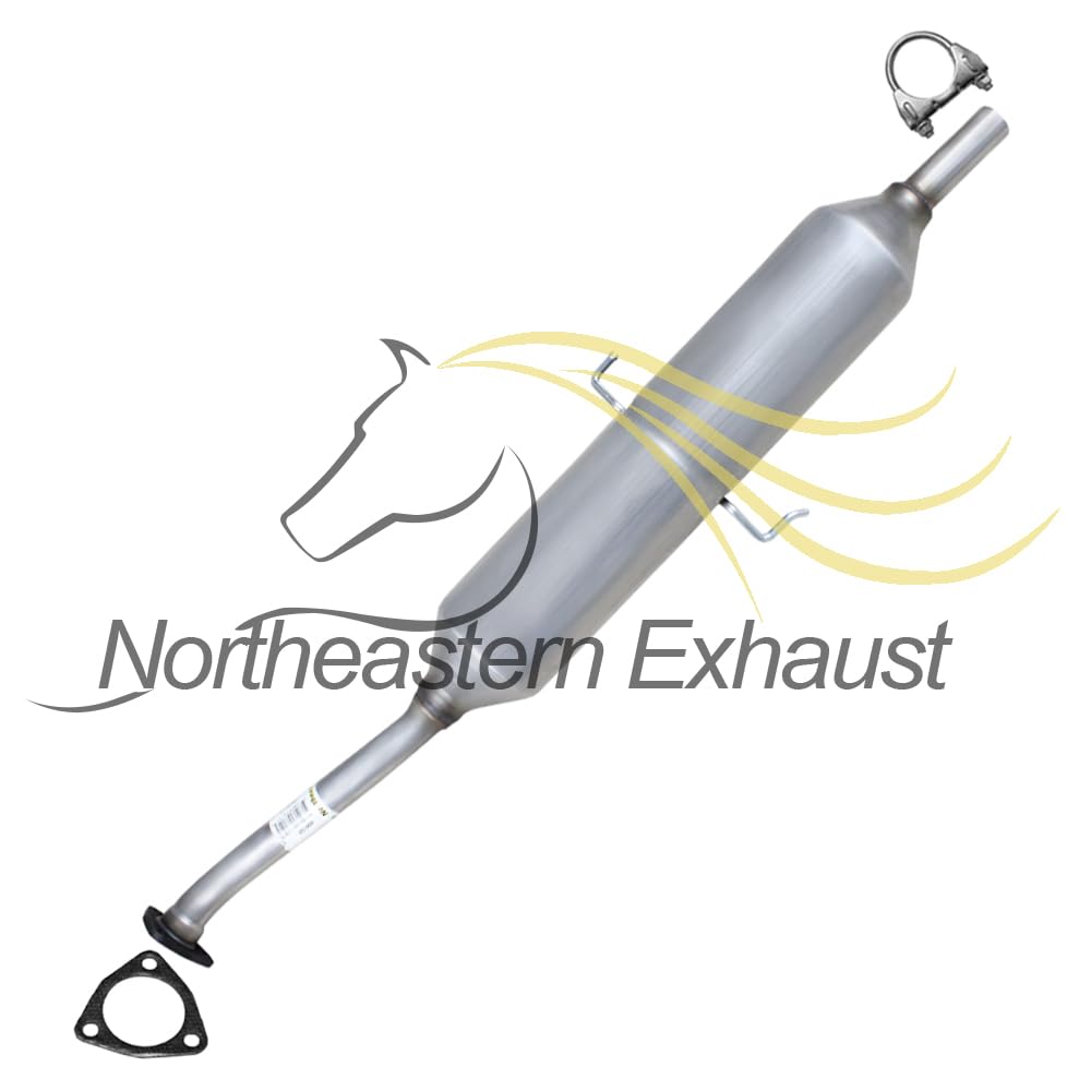 Northeastern Exhaust | Stainless Steel - Resonator Pipe Exhaust System Kit Compatible for Honda CRV 2002-2004 2.4L | Free Gaskets, Spring Bolt Kit and Clamps Included | Automotive Replacement Part