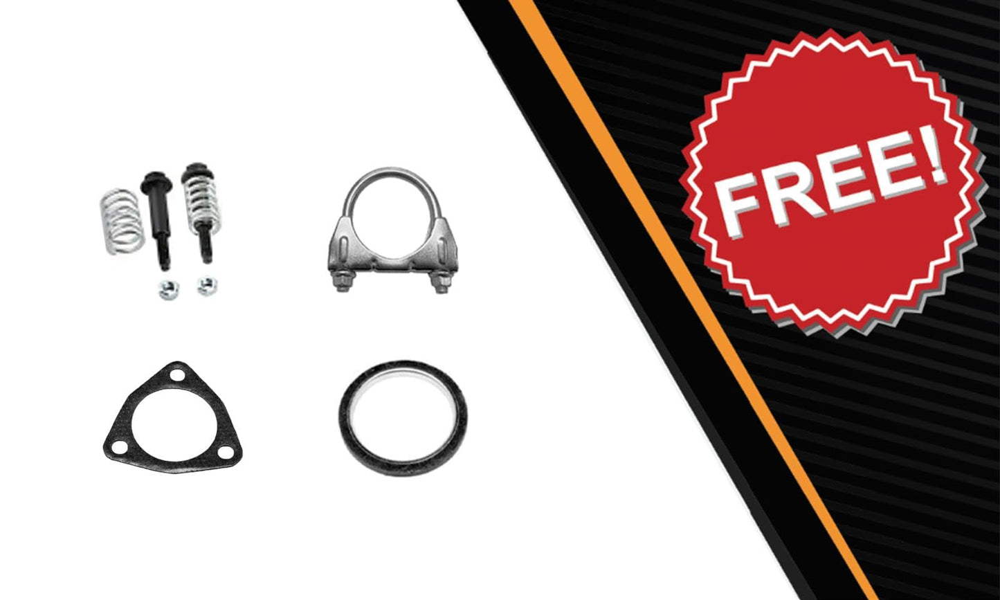 Northeastern Exhaust | Stainless Steel - Resonator Pipe Exhaust System Kit Compatible for Honda CRV 2002-2004 2.4L | Free Gaskets, Spring Bolt Kit and Clamps Included | Automotive Replacement Part