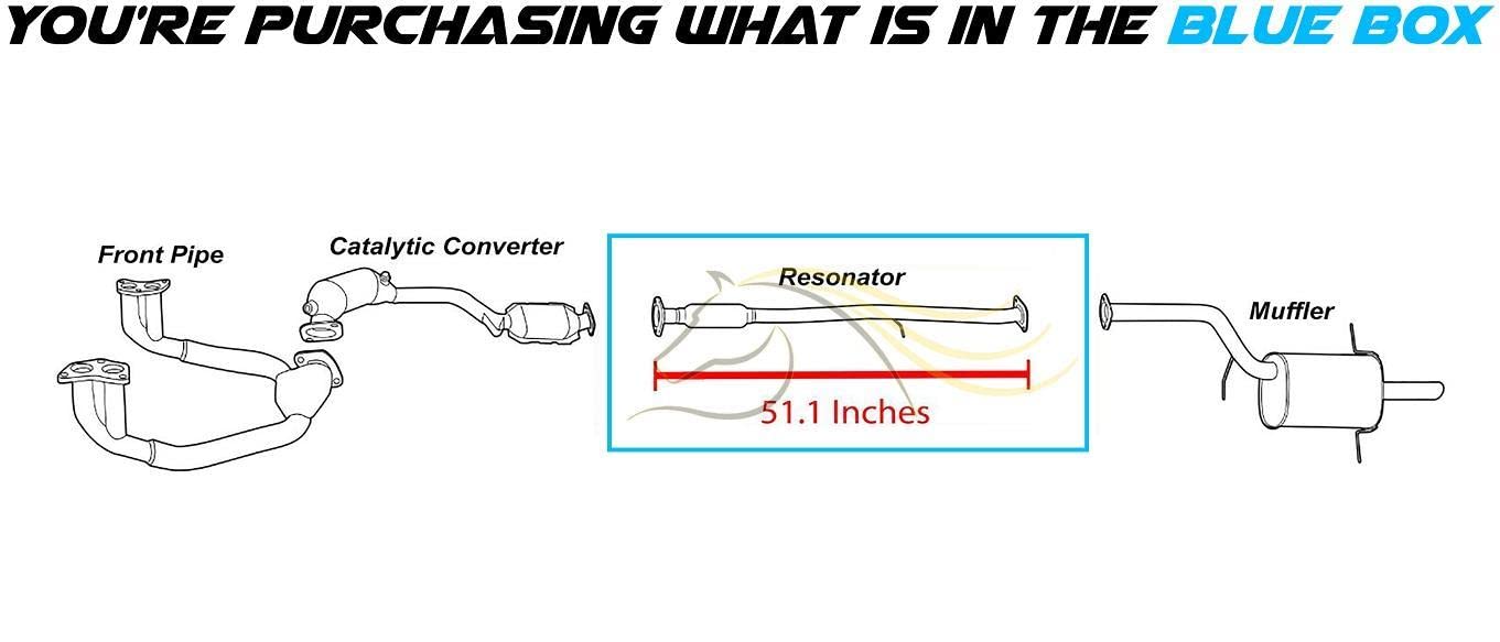 Exhaust Resonator Pipe for 1999-2001 Subaru Impreza 2.2L 2.5L and 1999-2002 Forester 2.5L