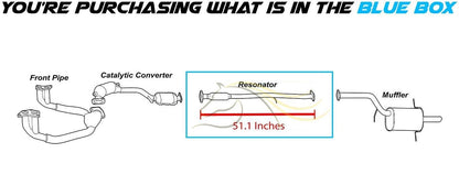 Exhaust Resonator Pipe for 1999-2001 Subaru Impreza 2.2L 2.5L and 1999-2002 Forester 2.5L