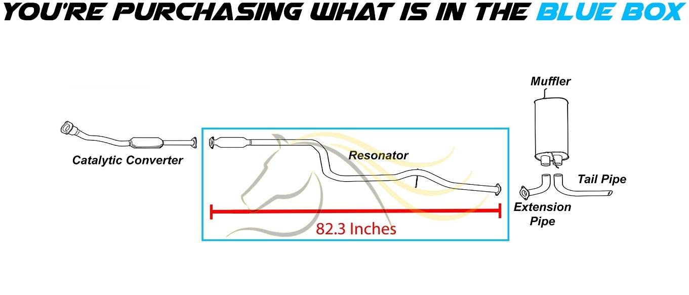Exhaust Resonator Pipe for 2004-2005 Chevrolet Classic 2.2L | 1997-1999 Chevrolet Malibu 2.4L | 1997-2003 Chevrolet Malibu 3.1L