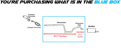 Exhaust Resonator and Pipe for 2000-2007 Ford Taurus | 2000-2005 Mercury Sable 3.0L