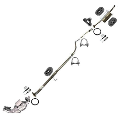 Northeastern Exhaust | Stainless Steel Manifold, Resonator, Intermediate Pipe, Muffler Complete Exhaust System Kit Compatible for 2001-2005 Honda Civic 1.7L | Include Gasket, Hanger, Clamp, Bolt Spring