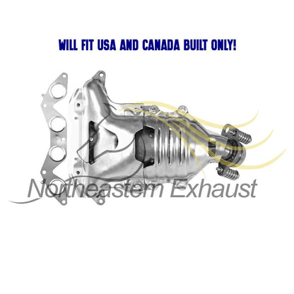 Northeastern Exhaust | Stainless Steel Manifold, Resonator, Intermediate Pipe, Muffler Complete Exhaust System Kit Compatible for 2001-2005 Honda Civic 1.7L | Include Gasket, Hanger, Clamp, Bolt Spring