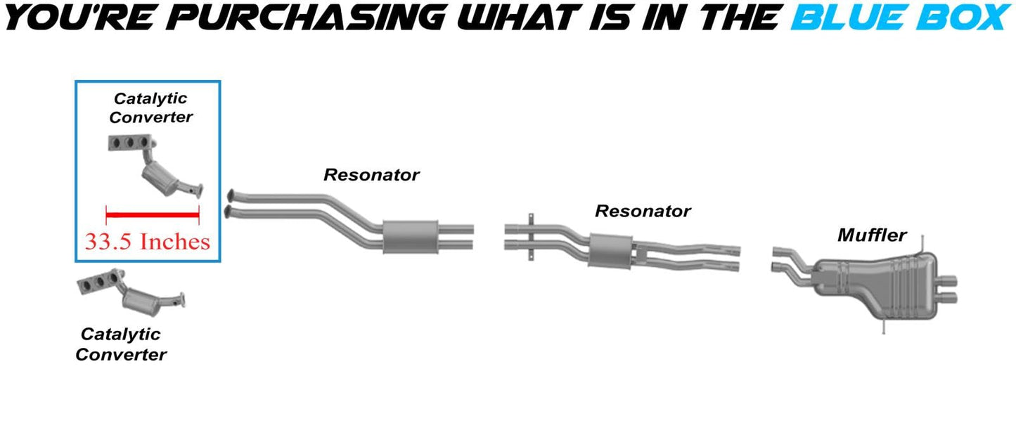 Driver-side Manifold Catalytic Converter for 2001-2006 BMW 325CI 2.5L & 330CI 3.0L | 2001-2005 325I &  325XI 2.5L, 330I 3.0L | 2004-2006 X3 2.5L 3.0L | 2003-2005 Z4 2.5L 3.0L