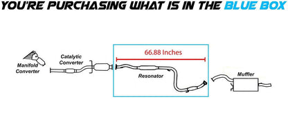 1999-2003 Mitsubishi Galant 2.4L Exhaust Resonator Pipe