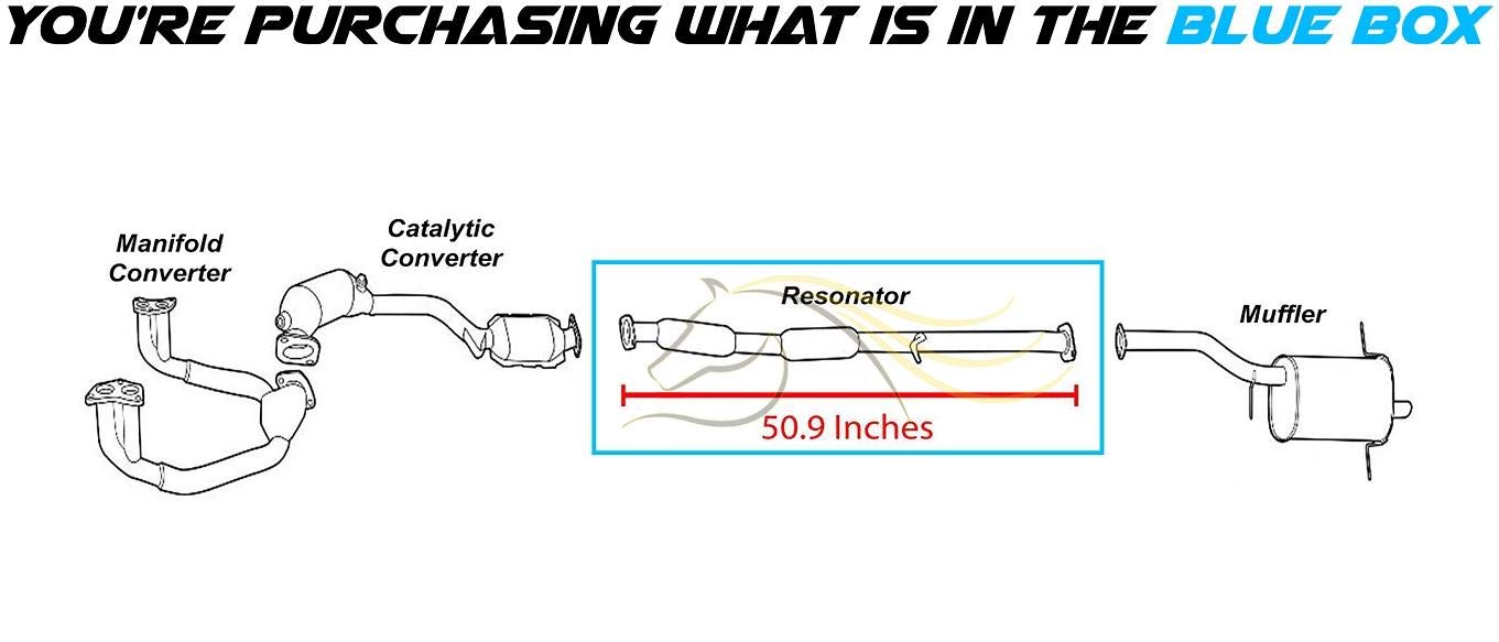 Exhaust Resonator Pipe for 2002-2005 Subaru Forester/Impreza 2.5L | 2005 Saab 9-2x 2.5L