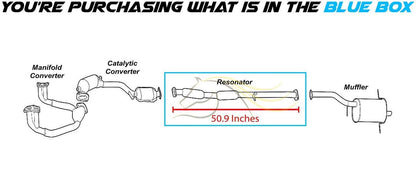 Exhaust Resonator Pipe for 2002-2005 Subaru Forester/Impreza 2.5L | 2005 Saab 9-2x 2.5L