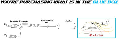 Exhaust Tail Pipe for 2002-2005 Cadillac Escalade 5.3L | 2001-2006 GMC Yukon 4.8L, 5.3L | 2001-2006 Yukon XL 1500 5.3L