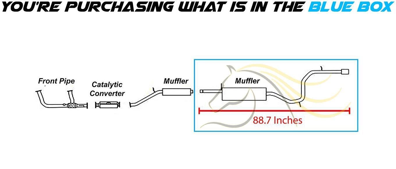 Northeastern Exhaust | Exhaust Rear Muffler with Hangers Compatible for 1999-2004 Honda Odyssey