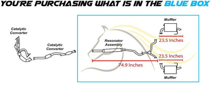 Northeastern Exhaust | Stainless Steel Resonator Y-Pipe & Pair of Muffler Exhaust System Kit Compatible for Subaru Outback 2006-2009 2.5L | Free Gaskets and Clamps Included