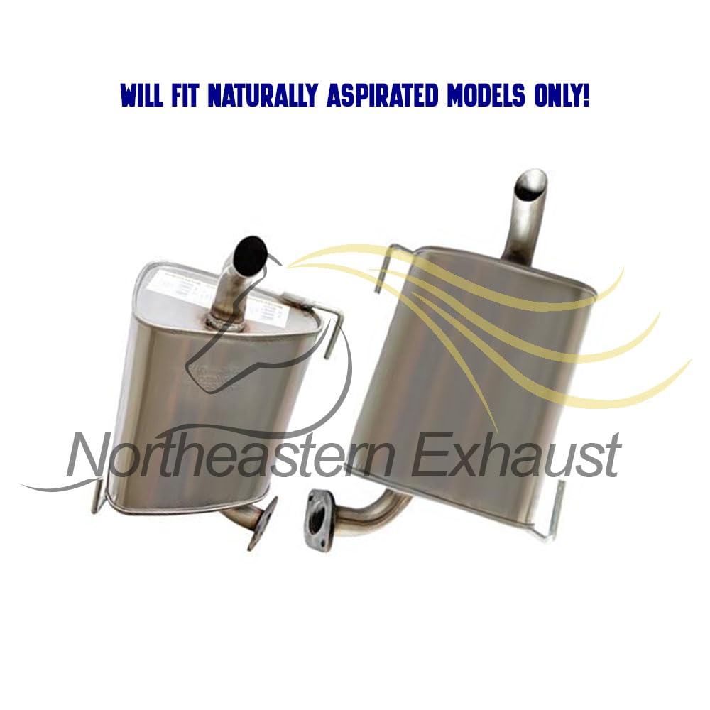 Northeastern Exhaust | Stainless Steel Resonator Y-Pipe & Pair of Muffler Exhaust System Kit Compatible for Subaru Outback 2006-2009 2.5L | Free Gaskets and Clamps Included
