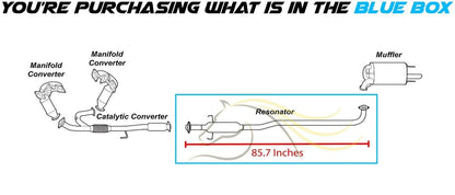 Resonator Pipe for 2002-2008 Toyota Camry Solara and Lexus ES300 2.4L 3.0L 3.3L