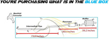 2001-2005 Honda Civic 1.7L Intermediate Pipe, Resonator and Muffler Exhaust